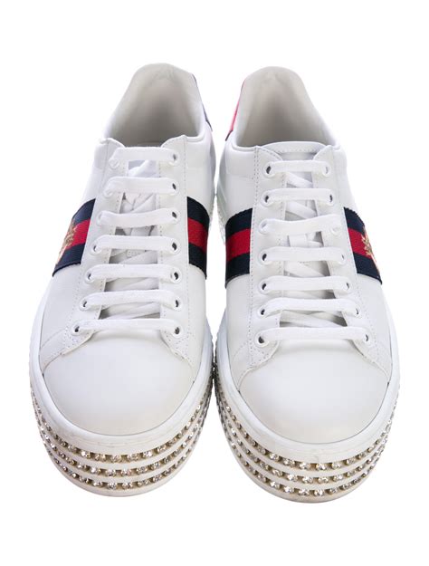 gucci ace sneakers 2017|gucci ace embellished leather sneakers.